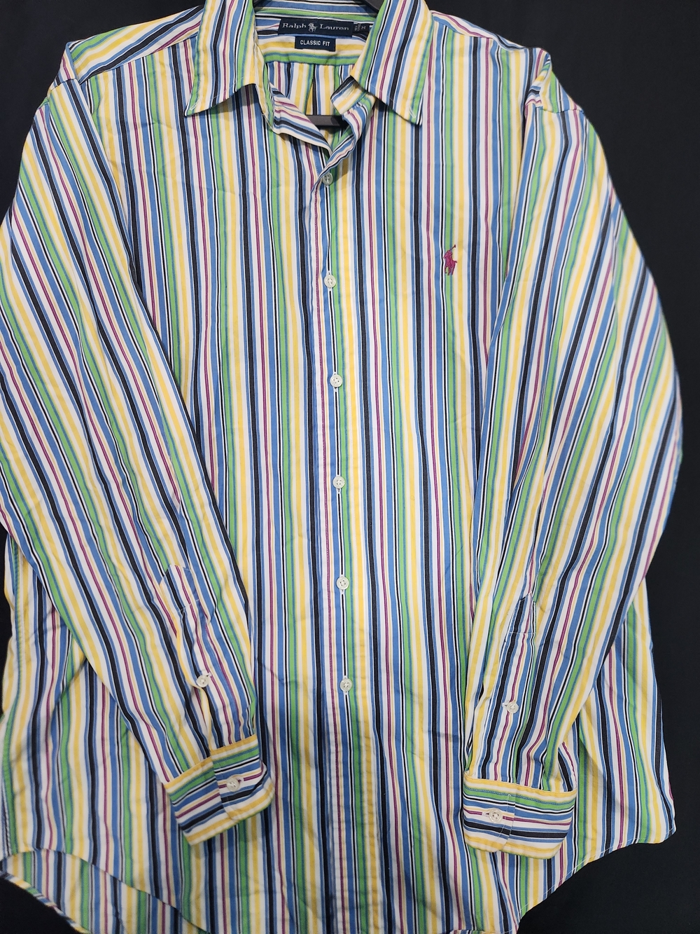 Ralph Lauren Classic Fit Multicolor Stripe Men's Dress Shirt